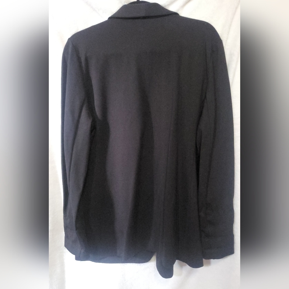 Tailored by Susan Graver Women's Sleek Ponte Blazer Black Size XL - Picture 6 of 6
